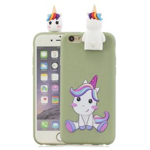For iPhone 6 Cartoon Shockproof TPU Protective Case with Holder(Unicorn)