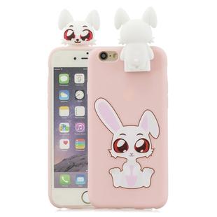For iPhone 6 Cartoon Shockproof TPU Protective Case with Holder(Rabbit)