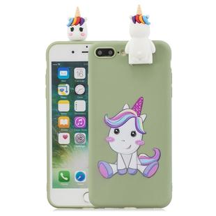 For iPhone 7 Plus / 8 Plus Cartoon Shockproof TPU Protective Case with Holder(Unicorn)