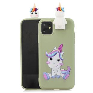 For iPhone 11 Pro Cartoon Shockproof TPU Protective Case with Holder(Unicorn)