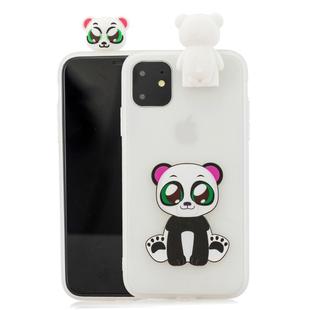 For iPhone 11 Cartoon Shockproof TPU Protective Case with Holder(Panda)