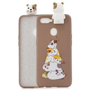For  OPPO F9 Cartoon Shockproof TPU Protective Case with Holder(Hamsters)