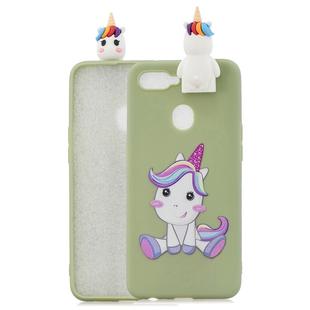 For  OPPO F9 Cartoon Shockproof TPU Protective Case with Holder(Unicorn)