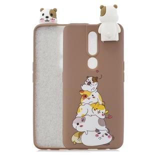 For OPPO F11 Cartoon Shockproof TPU Protective Case with Holder(Hamsters)