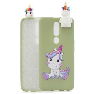 For OPPO F11 Cartoon Shockproof TPU Protective Case with Holder(Unicorn)