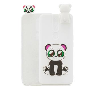 For OPPO F11 Pro Cartoon Shockproof TPU Protective Case with Holder(Panda)