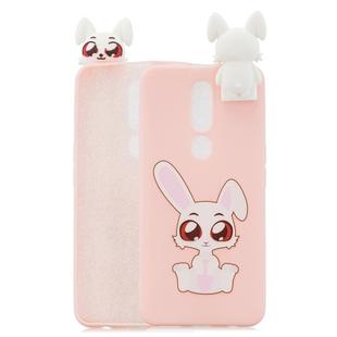 For OPPO F11 Pro Cartoon Shockproof TPU Protective Case with Holder(Rabbit)