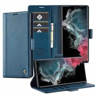 For Samsung Galaxy S22 Ultra LC.IMEEKE PU + TPU Skin-friendly Feeling Leather Phone Case(Blue)