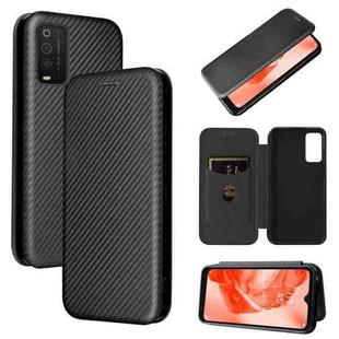 For TCL 205 Carbon Fiber Texture Horizontal Flip Leather Phone Case(Black)