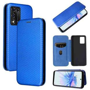 For ZTE Libero 5G II Carbon Fiber Texture Horizontal Flip Leather Phone Case(Blue)