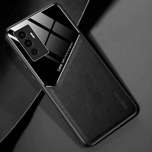 For vivo S10e All-inclusive Leather + Organic Glass Phone Case(Black)