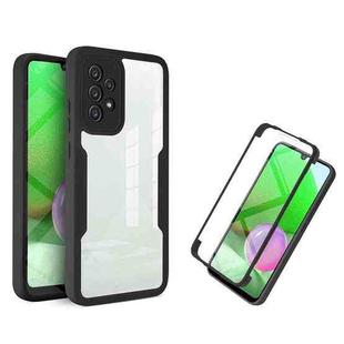 For Samsung Galaxy A52 5G / 4G Acrylic + TPU 360 Degrees Full Coverage Shockproof Phone Case(Black)
