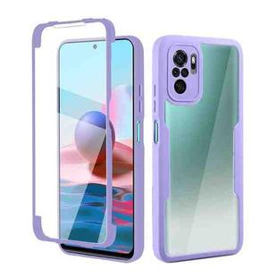 For Xiaomi Redmi Note 10 / Note 10s Acrylic + TPU 360 Degrees Full Coverage Shockproof Phone Case(Purple)