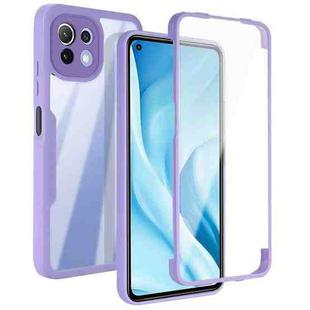 For Xiaomi Mi 11 Lite Acrylic + TPU 360 Degrees Full Coverage Shockproof Phone Case(Purple)