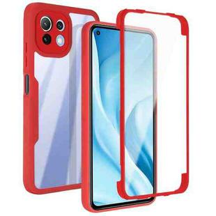 For Xiaomi Mi 11 Lite Acrylic + TPU 360 Degrees Full Coverage Shockproof Phone Case(Red)