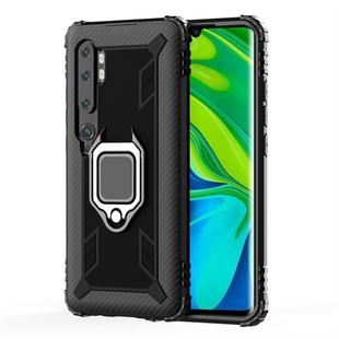 For Xiaomi Mi CC9 Pro / Note 10 / Note 10 Pro Carbon Fiber Protective Case with 360 Degree Rotating Ring Holder(Black)