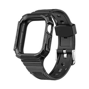 Two-color Integrated Watch Band For Apple Watch Series 7 41mm / 6&SE&5&4 40mm(Black + Black Frame)