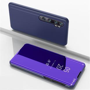 For Xiaomi Mi Note10 / Note 10 Pro Plated Mirror Horizontal Flip Leather Case with Holder(Purple Blue)