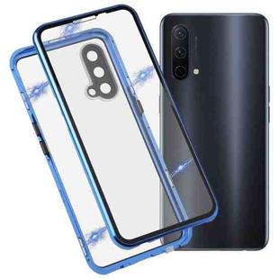 For OnePlus Nord CE 5G Full Cover Magnetic Metal Tempered Glass Phone Case(Blue)