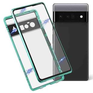 For Google Pixel 6 Pro HD Magnetic Metal Tempered Glass Phone Case(Green)