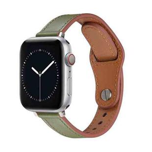 Nail Button Watch Band For Apple Watch Ultra 49mm / Series 8&7 45mm / SE 2&6&SE&5&4 44mm / 3&2&1 42mm(Army Green)