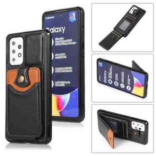 For Samsung Galaxy A52 5G Soft Skin Leather Wallet Bag Phone Case(Black)