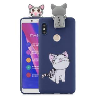 For Xiaomi Redmi Note 5 Pro Cartoon Shockproof TPU Protective Case with Holder(Cat)