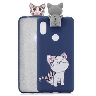 For Xiaomi Redmi Note 6 Pro Cartoon Shockproof TPU Protective Case with Holder(Cat)