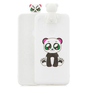 For Xiaomi Redmi Note 6 Pro Cartoon Shockproof TPU Protective Case with Holder(Panda)