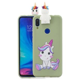 For Xiaomi Redmi Note 7 Cartoon Shockproof TPU Protective Case with Holder(Unicorn)