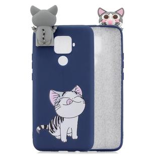 For Huawei Mate 30 Lite Cartoon Shockproof TPU Protective Case with Holder(Cat)