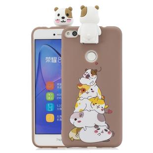For Huawei P8 Lite(2017) Cartoon Shockproof TPU Protective Case with Holder(Hamsters)