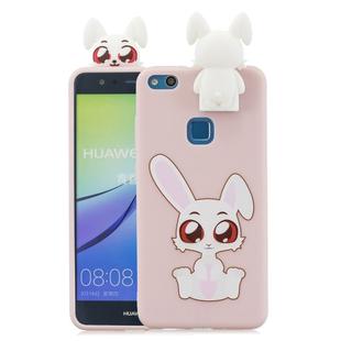 For Huawei P10 Lite Cartoon Shockproof TPU Protective Case with Holder(Rabbit)