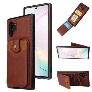 For Samsung Galaxy Note10+ Soft Skin Leather Wallet Bag Phone Case(Brown)
