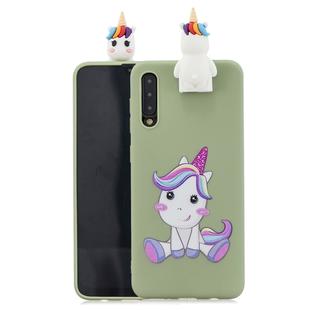 For Huawei P20 Cartoon Shockproof TPU Protective Case with Holder(Unicorn)