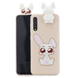 For Huawei P20 Cartoon Shockproof TPU Protective Case with Holder(Rabbit)