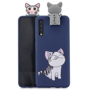 For Huawei P20 Pro Cartoon Shockproof TPU Protective Case with Holder(Cat)