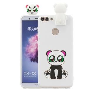 For Huawei Enjoy 7s Cartoon Shockproof TPU Protective Case with Holder(Panda)