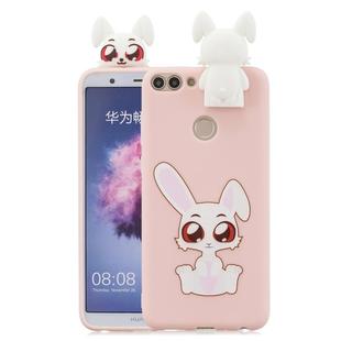 For Huawei Enjoy 7s Cartoon Shockproof TPU Protective Case with Holder(Rabbit)