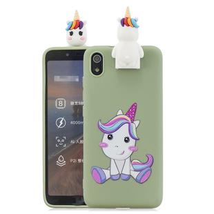 For Huawei Enjoy 8s Cartoon Shockproof TPU Protective Case with Holder(Unicorn)