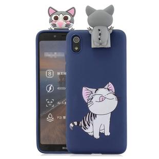 For Huawei Enjoy 8s Cartoon Shockproof TPU Protective Case with Holder(Cat)