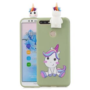 For Huawei Honor 7A Cartoon Shockproof TPU Protective Case with Holder(Unicorn)