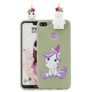 For Huawei Honor 9 Lite Cartoon Shockproof TPU Protective Case with Holder(Unicorn)