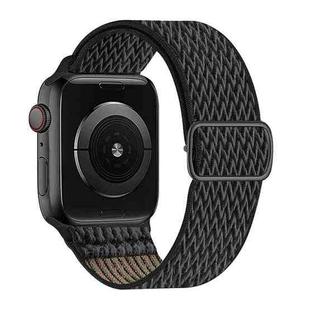 W Texture Nylon Strap For Apple Watch Series 8&7 41mm / SE 2&6&SE&5&4 40mm / 3&2&1 38mm(Black Rainbow)