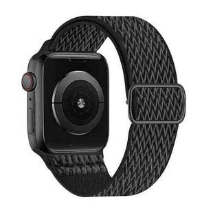 W Texture Nylon Strap For Apple Watch Series 8&7 41mm / SE 2&6&SE&5&4 40mm / 3&2&1 38mm(Black)