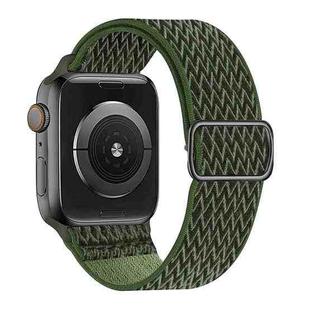 W Texture Nylon Strap For Apple Watch Series 8&7 41mm / SE 2&6&SE&5&4 40mm / 3&2&1 38mm(ArmyGreen)