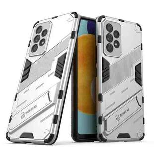 For Samsung Galaxy A53 5G Punk Armor 2 in 1 PC + TPU Shockproof Phone Case with Invisible Holder(White)