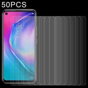 50 PCS 0.26mm 9H 2.5D Tempered Glass Film For Tecno Camon 16 S