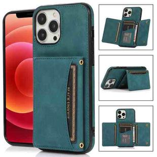 For iPhone 13 Pro Max Three-fold Leather Phone Case with Card Slot & Wallet & Holder (Blue)