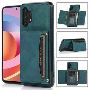 For Samsung Galaxy A32 5G Three-fold Leather Phone Case with Card Slot & Wallet & Holder(Green)